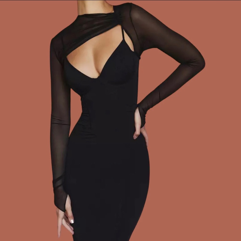 Golden Hour Long Sleeve Midi Dress